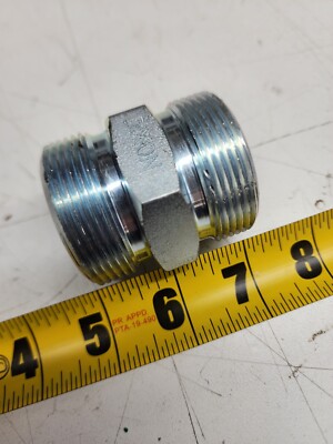Dixon GDB13 3/4'' & 1'' Boss Ground Joint Double Spud Plated Steel Wing Nut Thread