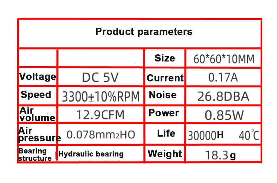 Clear USB PC Computer Clear Case Cooling Fan Cooler LED Light 60×60×10mm 6010 - Image 2 of 4