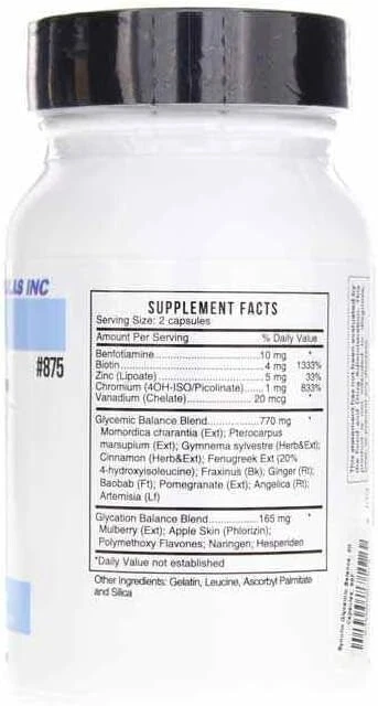 Systemic Formulas Inc Bio Cell #875 Synulin Glucemic Balance, 60 Cápsulas, Nuevo Foto 2 de 3