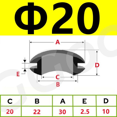 Ø 3mm - 60 mm Standard Open PVC Rubber Grommets For Cable Wire Panel Car Hole - Picture 18 of 27
