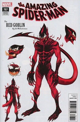 AMAZING SPIDER-MAN #797 ED MCGUINNESS 1:10 DESIGN VARIANT 2018 MARVEL COMICS NM