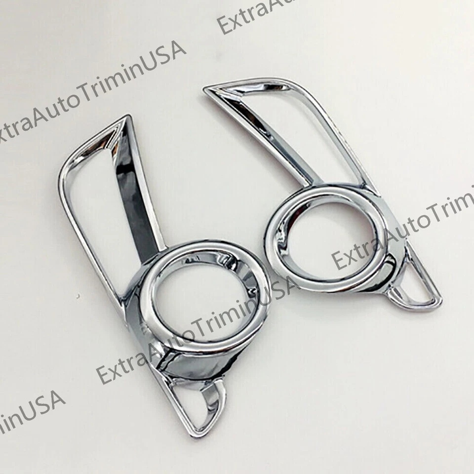 Tapicería de cubierta de luz antiniebla delantera cromada para accesorios Toyota Highlander 2017-2019 Foto 3 de 4