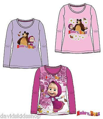 Masha und der Bär Langarmshirt  104-134 Mädchen langarm Shirt Mascha Kinder