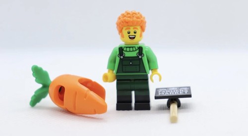LEGO Minifigure Serie 24 Mascotte carota con Insegna Mercato Agricoltori #71037 - Foto 5 di 7