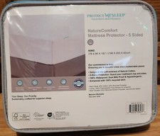 Protect My Sleep Natural Cotton 5-Sided King Mattress Protector With Waterproof