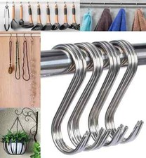 S Hooks Stainless Steel Kitchen Meat Pan Utensil Clothes Hanger Hanging Hooks