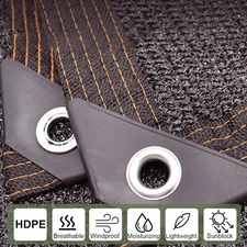 90% Sun Shade Cloth Outdoor Patio Plant Cover W/ Grommets 6.5'W x Various Length
