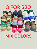 BRAS NEW MIXED STYLES REGULAR AND PUSH UP BRAS WHOLESALE LOT