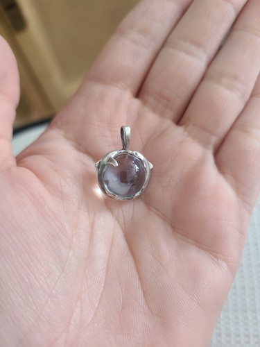 Vintage Doble Dolphin Design Sterling Silver Pendant Triangle Stamp Read Descrip - Picture 9 of 14