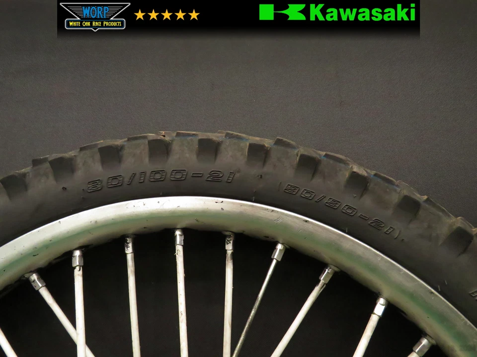 1999 KAWASAKI KX125 CONJUNTO DE PNEUS ARO CUBO RODA DIANTEIRA 41034-1300 - Imagem 2 de 4