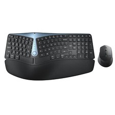 Ergonomic Wireless Keyboard and Mouse, MK835 Ergo Bluetooth/2.4G Split Design...
