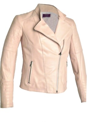 Oakwood Giacca Pelle Rosa Cipria Giubbotto Pelle Donna Chiodo Rosa