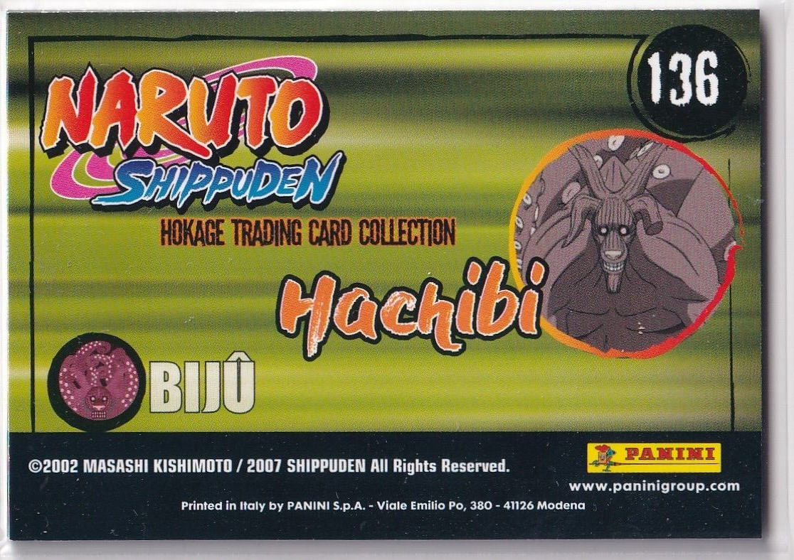 Panini Naruto Shippuden Hokage Trading Card Karte Nr. 136 Panini Naruto Shippuden Hokage Trading Card Karte Nr. 136