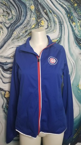 Womens M G-III By Carl Banks MLB Chicago Cubs Baseball Windbreaker Jacket New - 第 2/6 張圖片