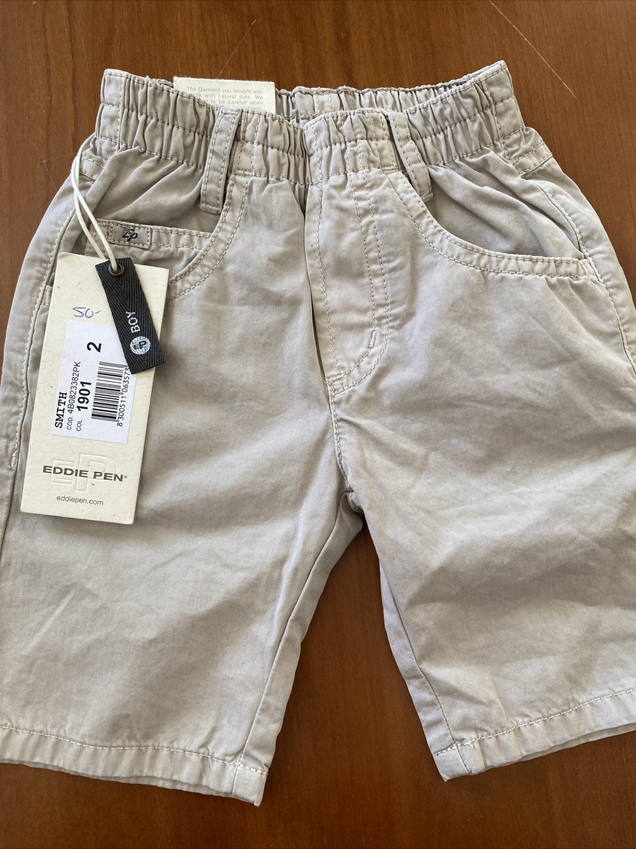 Eddie Pen (Italy) Elastic Waist 5-Pocket Beige 100% cotton