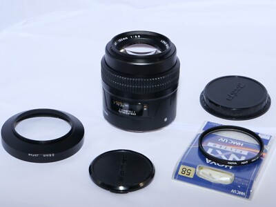 Mamiya 645 AF 150mm f3.5 Telephoto Lens. Hoya HMC UV Filter. Caps
