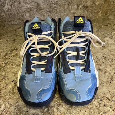 Adidas Exhibit B Blue Candace Parker Mid Basketball Shoes Women's Size 8 EUC