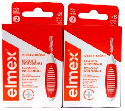 CP GABA GMBH 2 x 8 St. ELMEX Interdentalbürsten ISO Gr. 2 0,5 mm rot