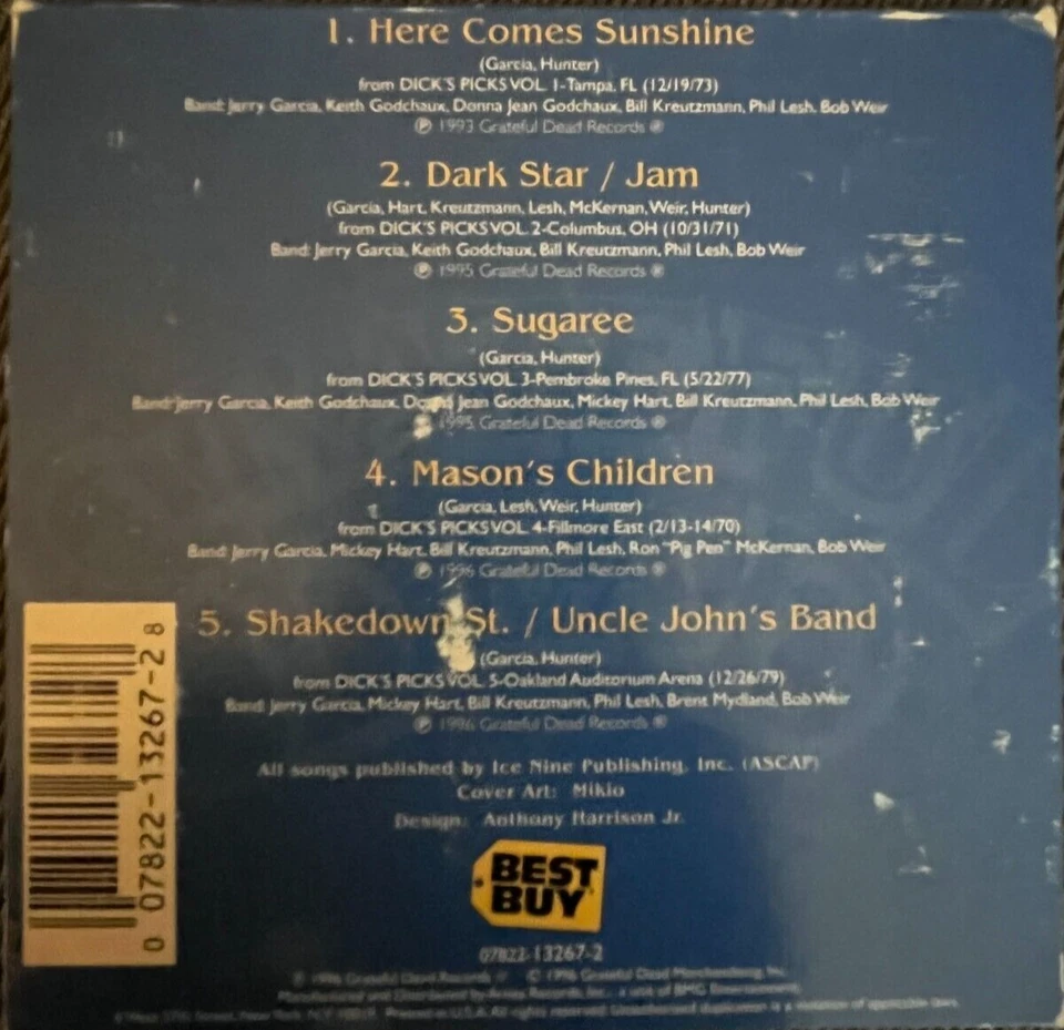 Grateful Dead "A GLIMPSE OF THE VAULT" 1996, Best Buy Bonus CD NFS - Imagem 2 de 2