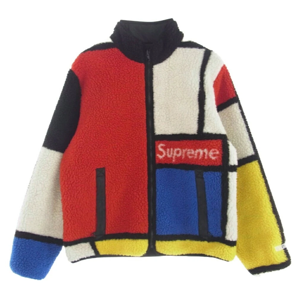 Veste polaire réversible colorbloquée Supreme 20AW blouson boa S multicolore