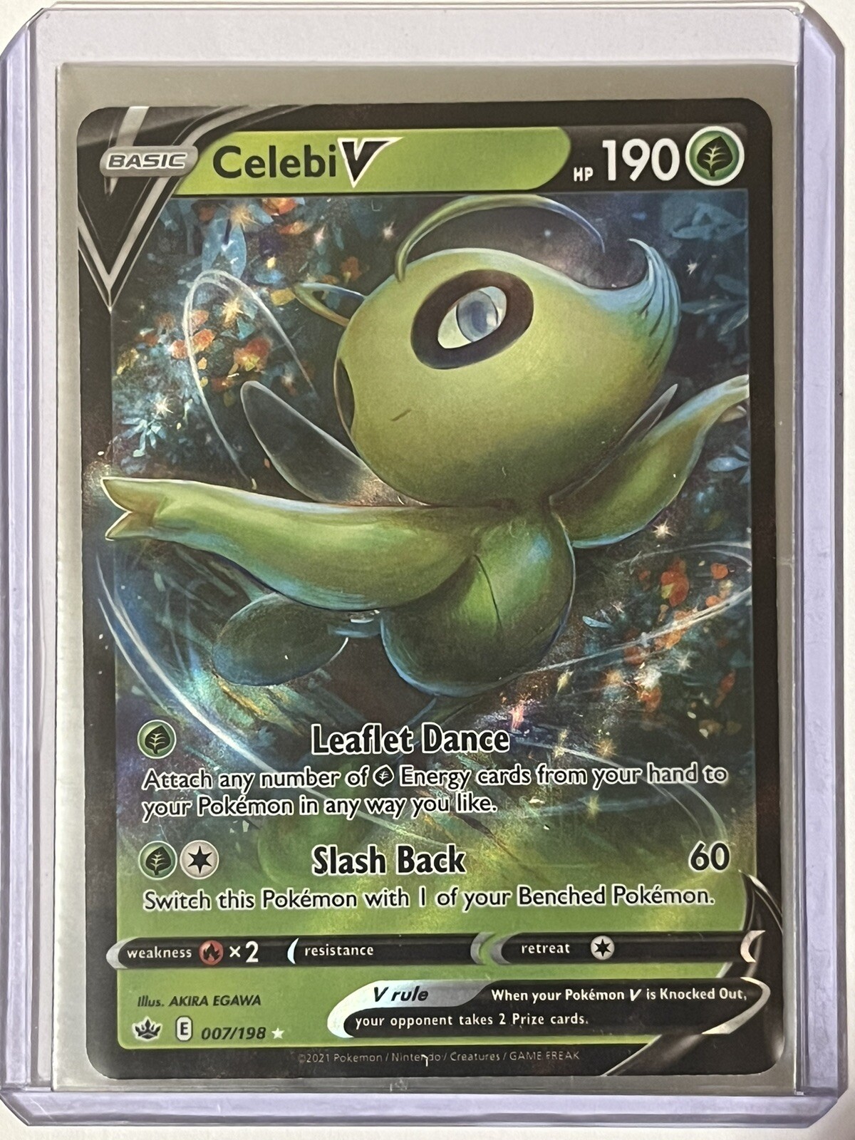 Celebi V 7/198 Ultra Rare Chilling Reign Pokemon TCG NM/Mint