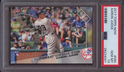 2017 Topps Now 585 Aaron Judge PSA 10 Gem Mint RC