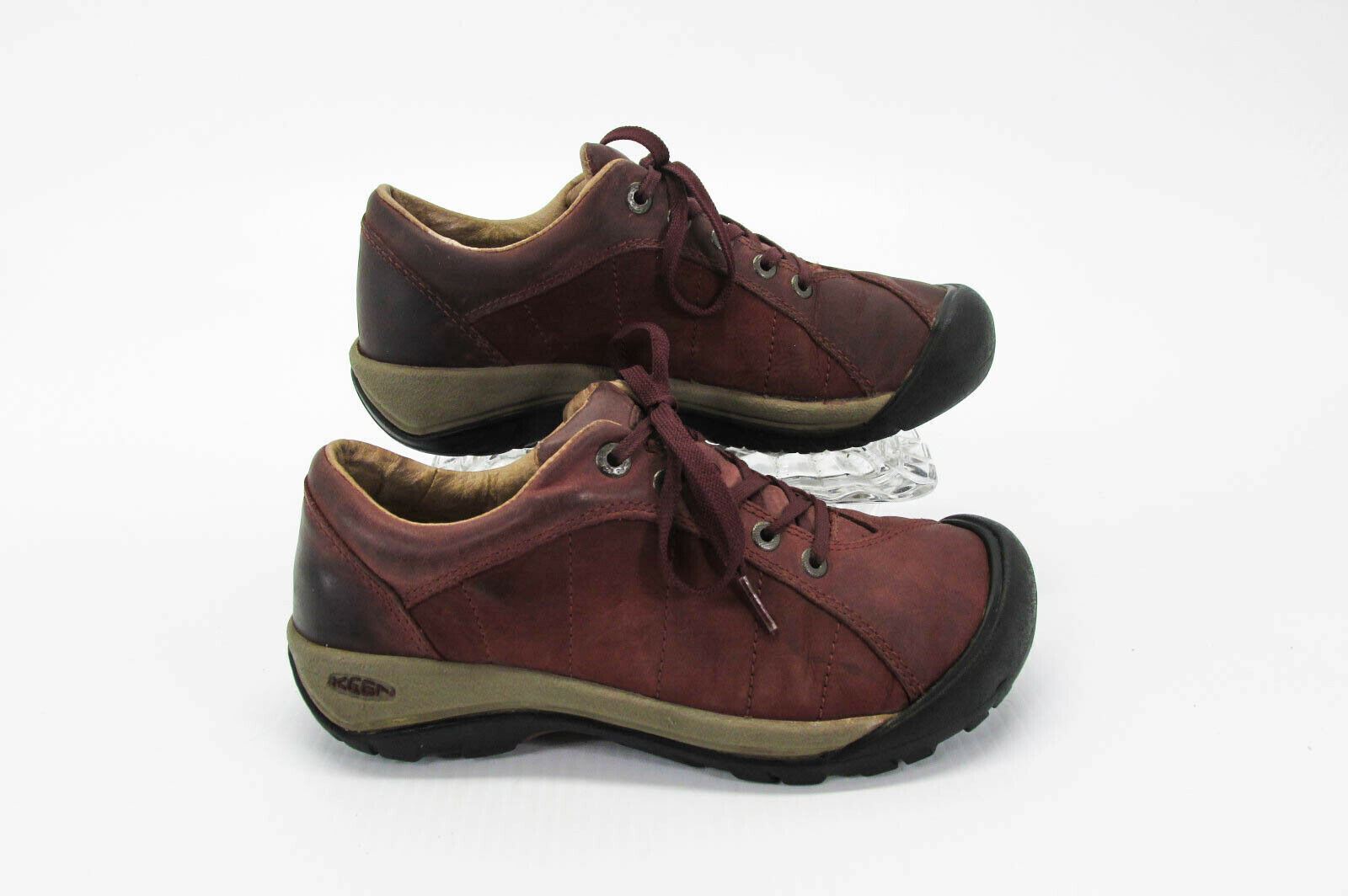 Scarpe donna Keen Presidio taglia 7M rosse pelle escursionismo Oxford sneaker usate xq