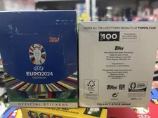 Topps UEFA Euro 2024 -1 x Full Box 100 Packets Of Stickers 