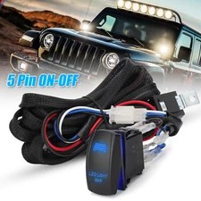 12V 40A Wiring Harness Kit Fuse ON OFF Switch Relay For LED Fog Work Light Bar