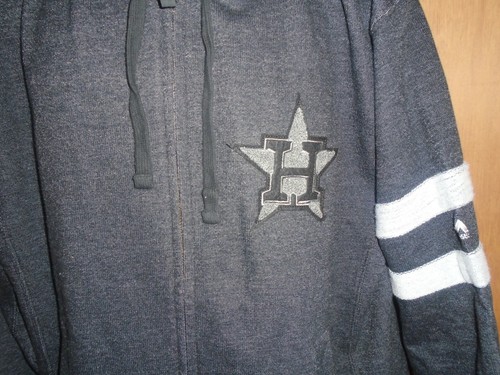 Houston Astros Majestic Men's Clubhouse Full Zip Hooded Fleece Jacket All Sizes - Picture 2 of 5