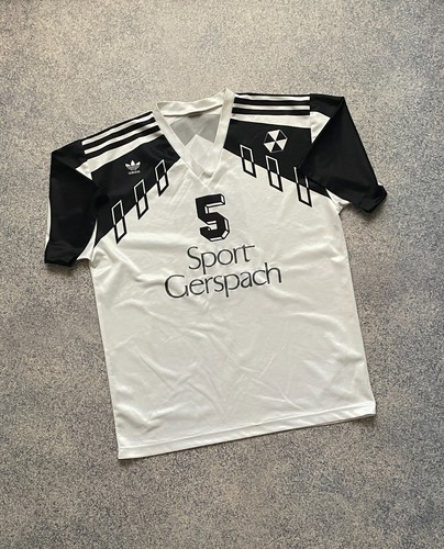 Vintage Adidas Originals 90s Football Shirt Soccer Jersey Trikot White Size L - Picture 2 of 12