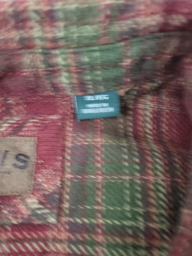Orvis Mens Flannel XL Button Up Red/Green Plaid Long Sleeve Outdoor Pockets - Picture 3 of 14