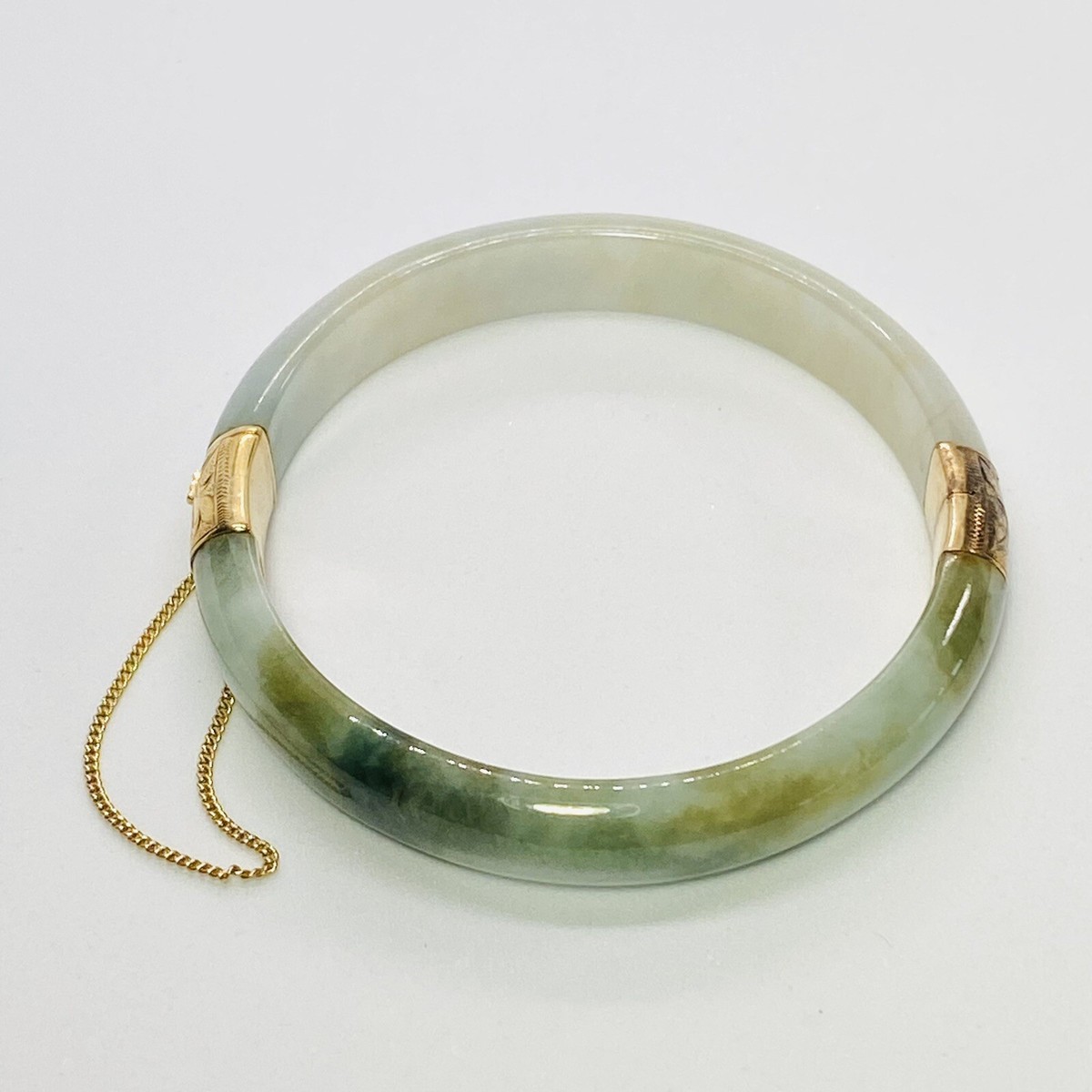 Ming's Honolulu 14K Yellow Gold Jadeite Jade Size 7