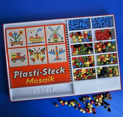 PLASTI-STECK Mosaik GLORIA Germany Steckspiel RAR alt Sammlerstück TOP 60er J.