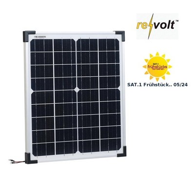 revolt Mobiles Solarpanel mit monokristallinen Solarzellen, 20 Watt