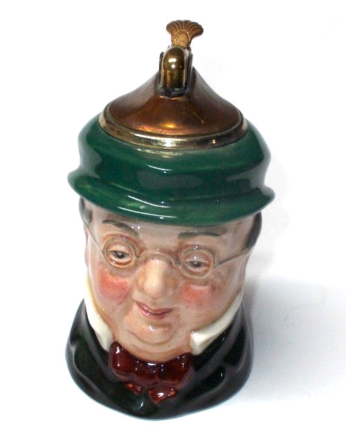 Vintage ROYAL DOULTON Mr. Pickwick Cigarette Lighter, No Chips or Cracks, Rare