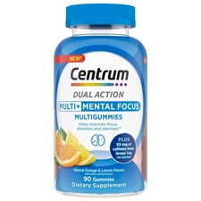 NEW CENTRUM DUAL ACTION MULTI + MENTAL FOCUS MULTIGUMMIES ORANGE LEMON 90 CT