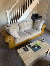 For Sale Chesterfield Style 3 Seater Sofa In Brown Leather