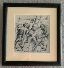PRINT: PETER HOWSON, THE STATIONS OF THE CROSS, JESUS TAKEN DOWN FROM THE CROSS