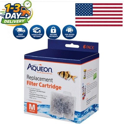 Aqueon Filter Cartridges - 6 Pack for Cleaner, Healthier Aquariums