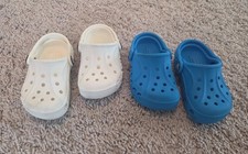 Crocs Toddler KIDS Baya Blue White Clogs SIZE C6