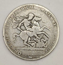 1819 George III Silver Crown Coin – St George & Dragon – British Crown - LIX