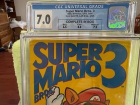NES Super Mario Bros 3 Left Side CIB CGC 7.0 RARE!!