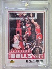 1998 UPPER DECK CHICAGO BULLS RETRO 1984-85 MICHAEL JORDAN ROOKIE #1 NBA CARD. rookie card picture