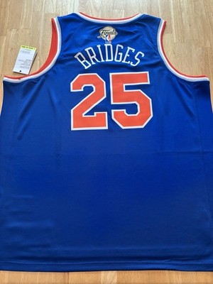 Mikal Bridges New York Knicks 2026 NBA Finals Blue Home Jersey Size Large