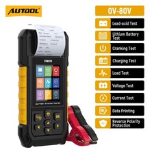 Car Battery Tester Lithium Battery Test Analyzer Leakage Load With Printer 0-80v