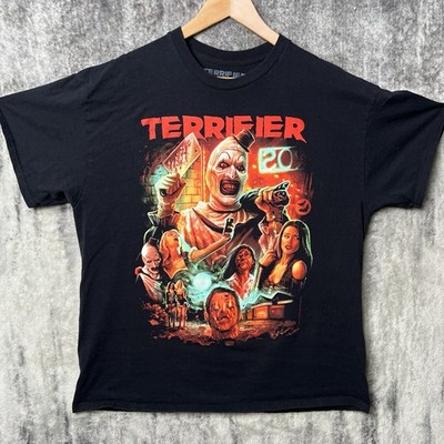 Terror Threads Terrifier T-Shirt Mens XL Black Art the Clown Horror Movie Tee