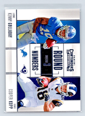 2017 Panini Contenders #RN-14 Kenny Golladay / Cooper Kupp Round Numbers Rookie