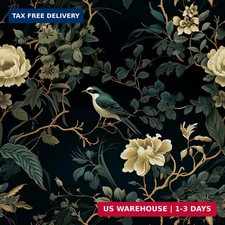 Nukofal Dark Floral Peel and Stick Wallpaper Vintage Floral Contact Paper 16.9in