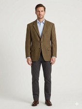 Giacca uomo Gilberto | 100% pura lana vergine | stile tweed quadri | taglia XL circa